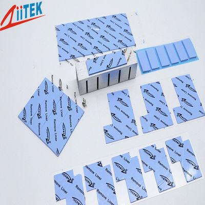 Termicamente almofada AZUL do silicone do emissor de isofrequência 3.2W/m-K com 40 SHORE00, Tem: -50 a 200℃