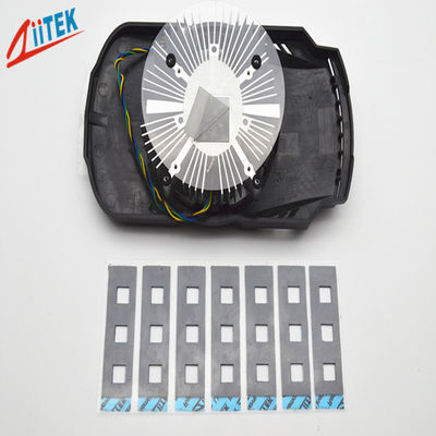 O diodo emissor de luz iluminou a almofada condutora térmica 5.0W/MK do silicone das lâmpadas, folha de borracha cinzenta do dissipador de calor -50 a 200℃