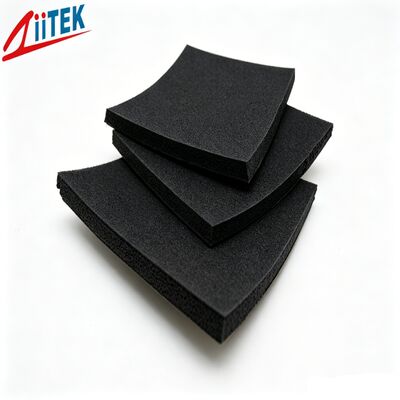 Material de formação de espuma de silicone preto resistente a altas temperaturas para equipamentos de comunicação