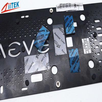 Fabrica de tamanho personalizado Bateria Led Laptop Pad térmico 2W 1.5mm Themes de silicone Pads condutores para GPU CPU refrigeração